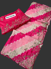 PINK LAHARIYA SAREE