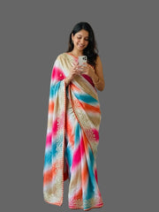 MULTI LAHARIYA SAREE