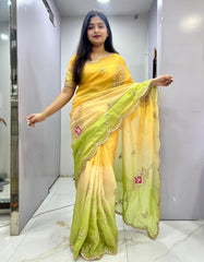 GOLD CRUSH SAREE