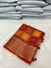 FOIL BANDHANI SAREE