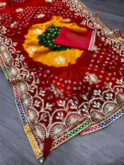 New Arrivals ❣️❣️ NEW CONCEPT IN PURE BANDHANI SAREE 😊😊