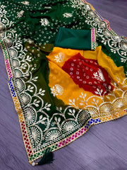 New Arrivals ❣️❣️ NEW CONCEPT IN PURE BANDHANI SAREE 😊😊