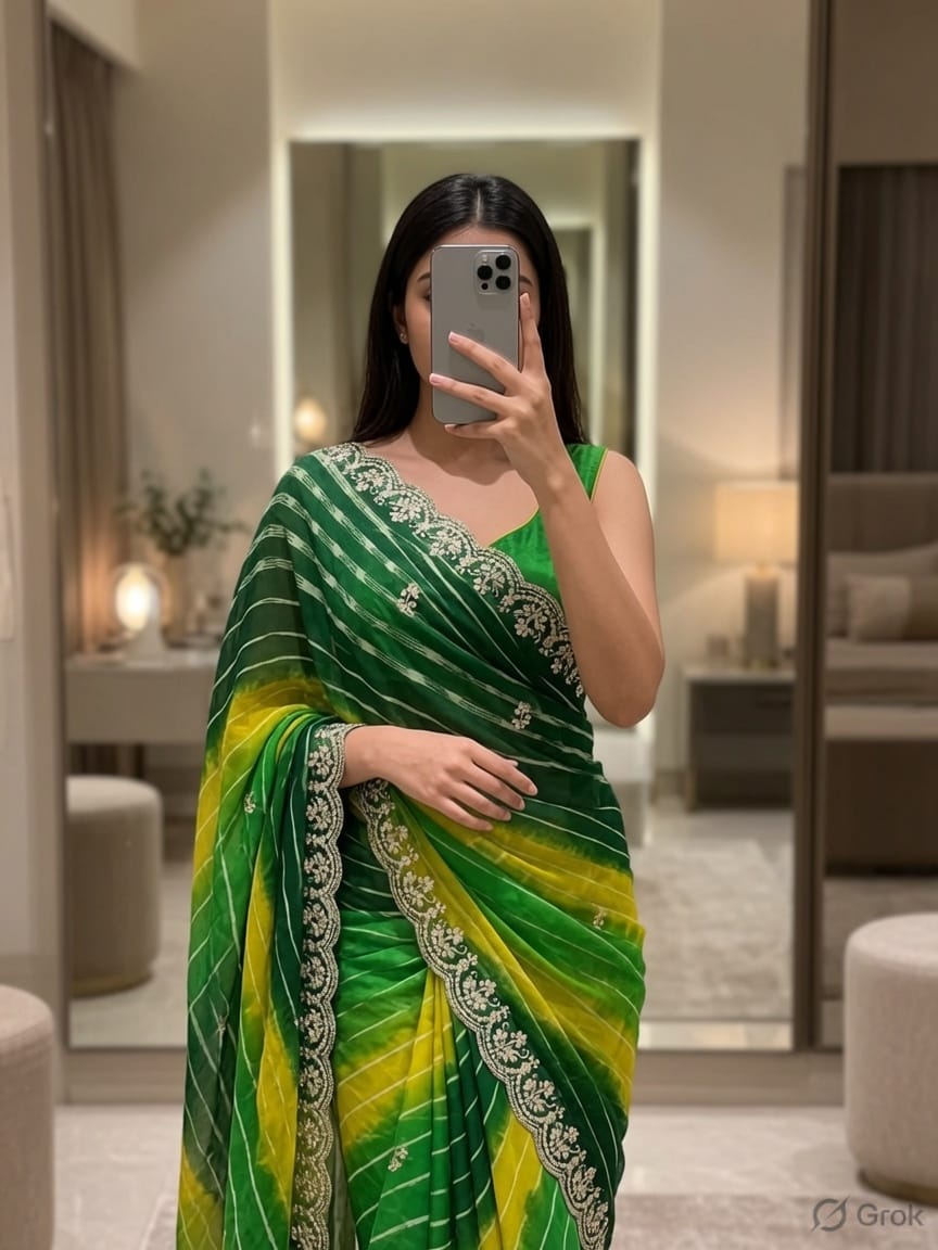 Sawan spacial lahariya saree