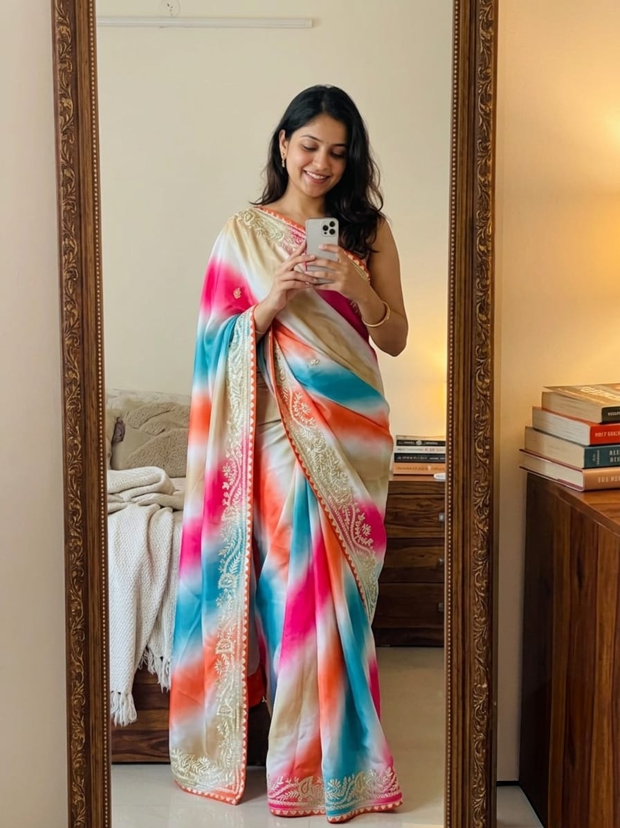 MULTI LAHARIYA SAREE