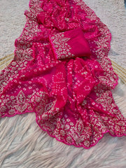 C*C BANDHANI SAREE